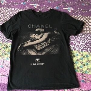 SOLD Chanel Black Graphic T-Shirt